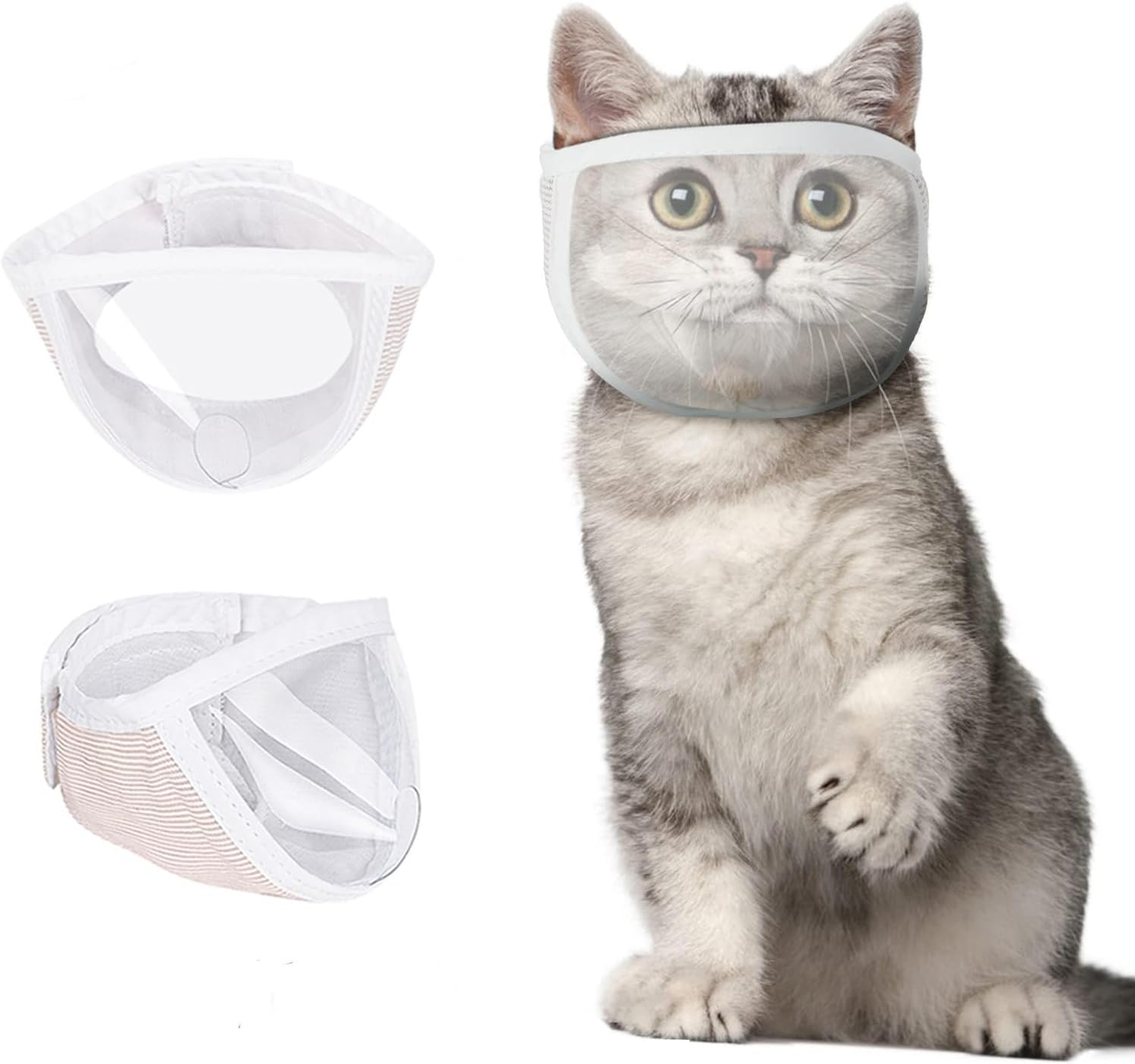 Transparent Cat Grooming Muzzle for Nail Trimming