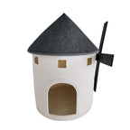 Windmill-Shaped Indoor Cat House