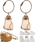 Fillable Cat-Shaped Keepsake Keychains – 2 Pieces, 6 Styles