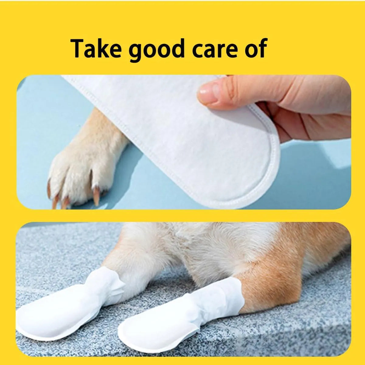 Disposable Pet Paw Covers – 20 Pack, 2 Styles, 3 Sizes