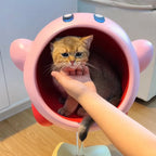 Pink Cartoon Character Cat Cave Bed