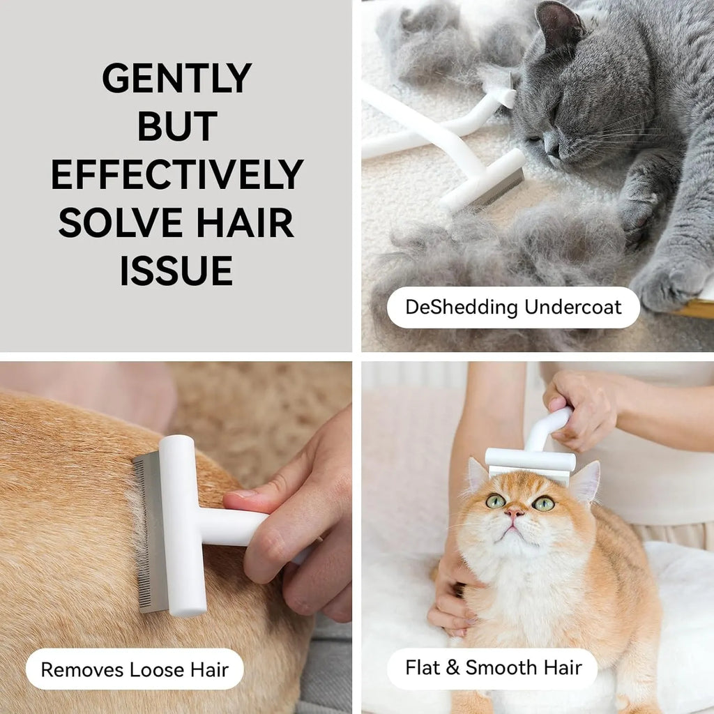 Dual-Sided Pet Dematting and Deshedding Rake – Single or 2-Piece Set