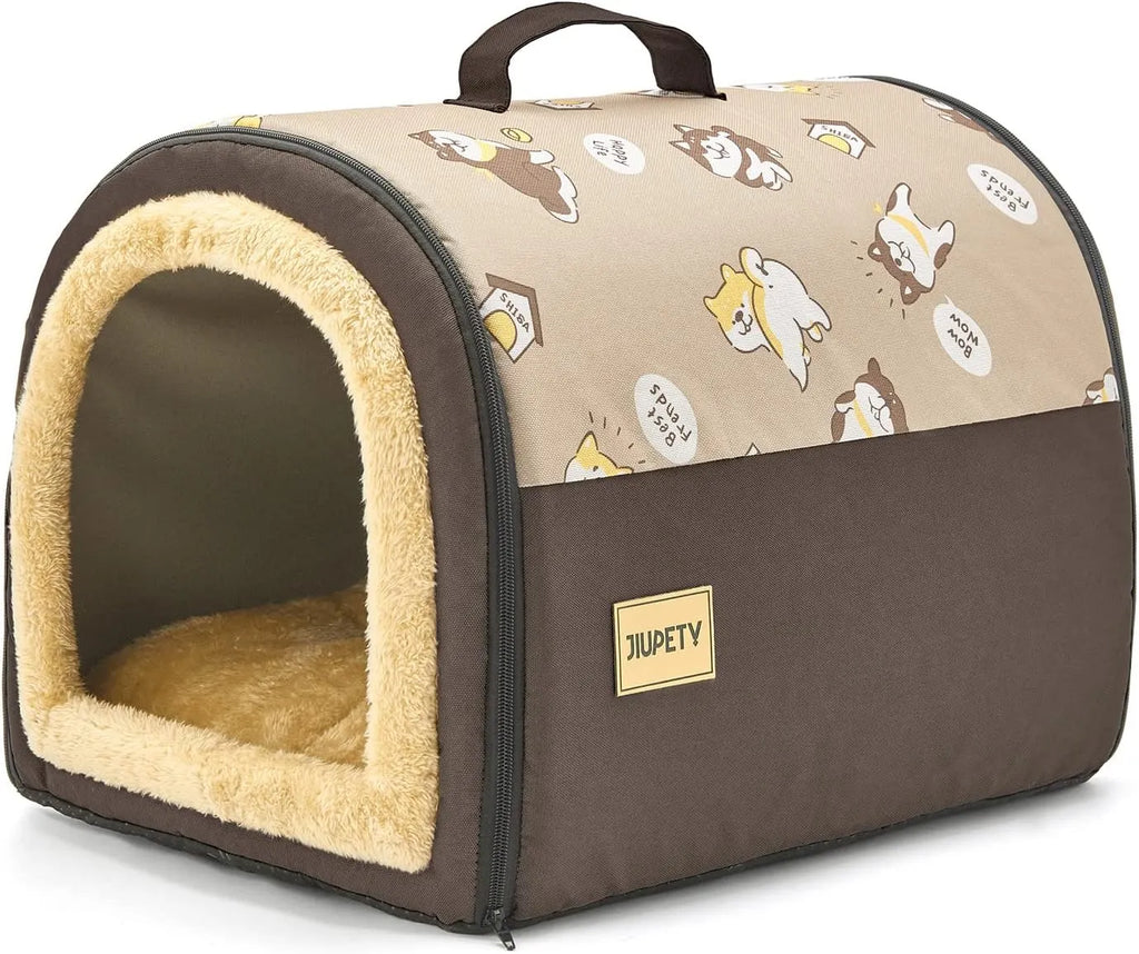 2-in-1 Foldable Pet Cave Bed – 3 Styles, 5 Sizes