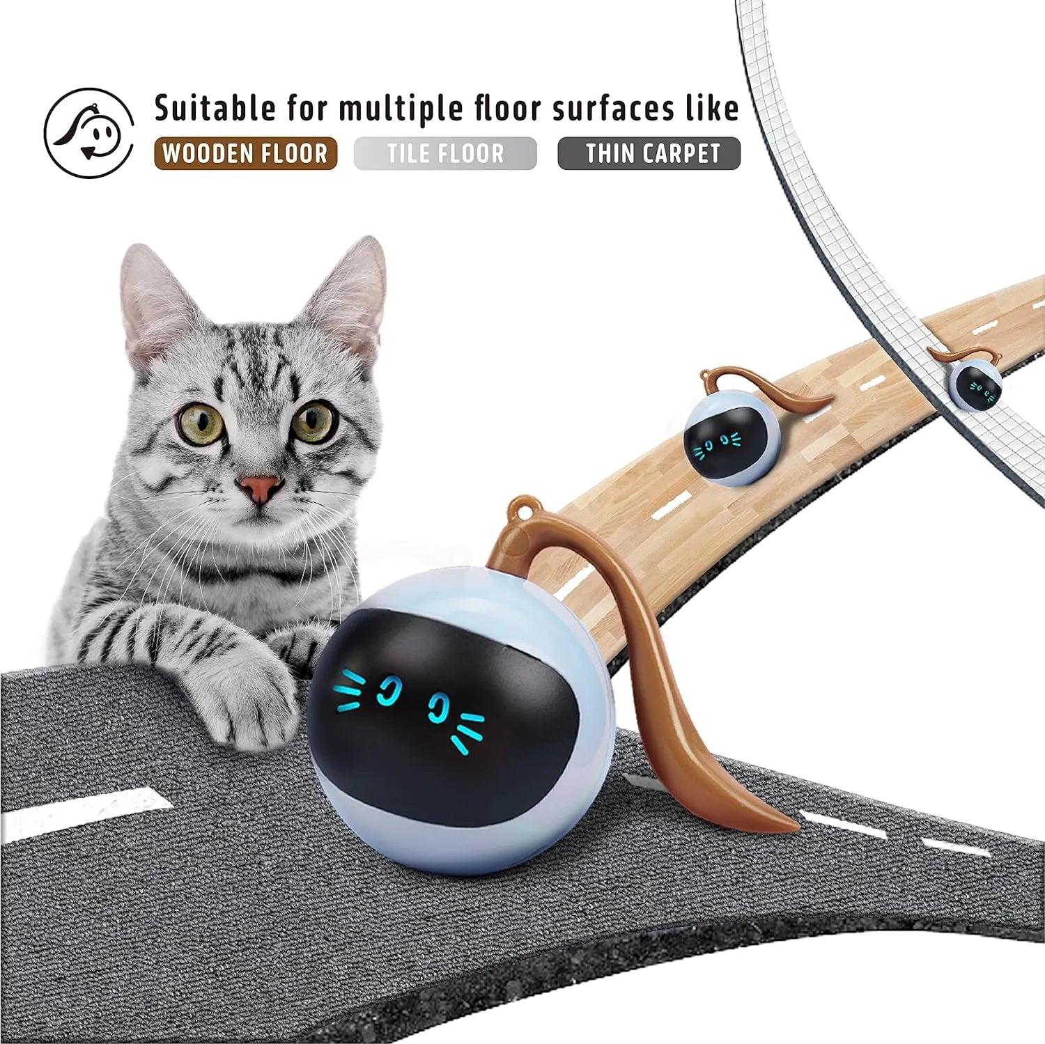 360° Self-Rolling Interactive Cat Ball