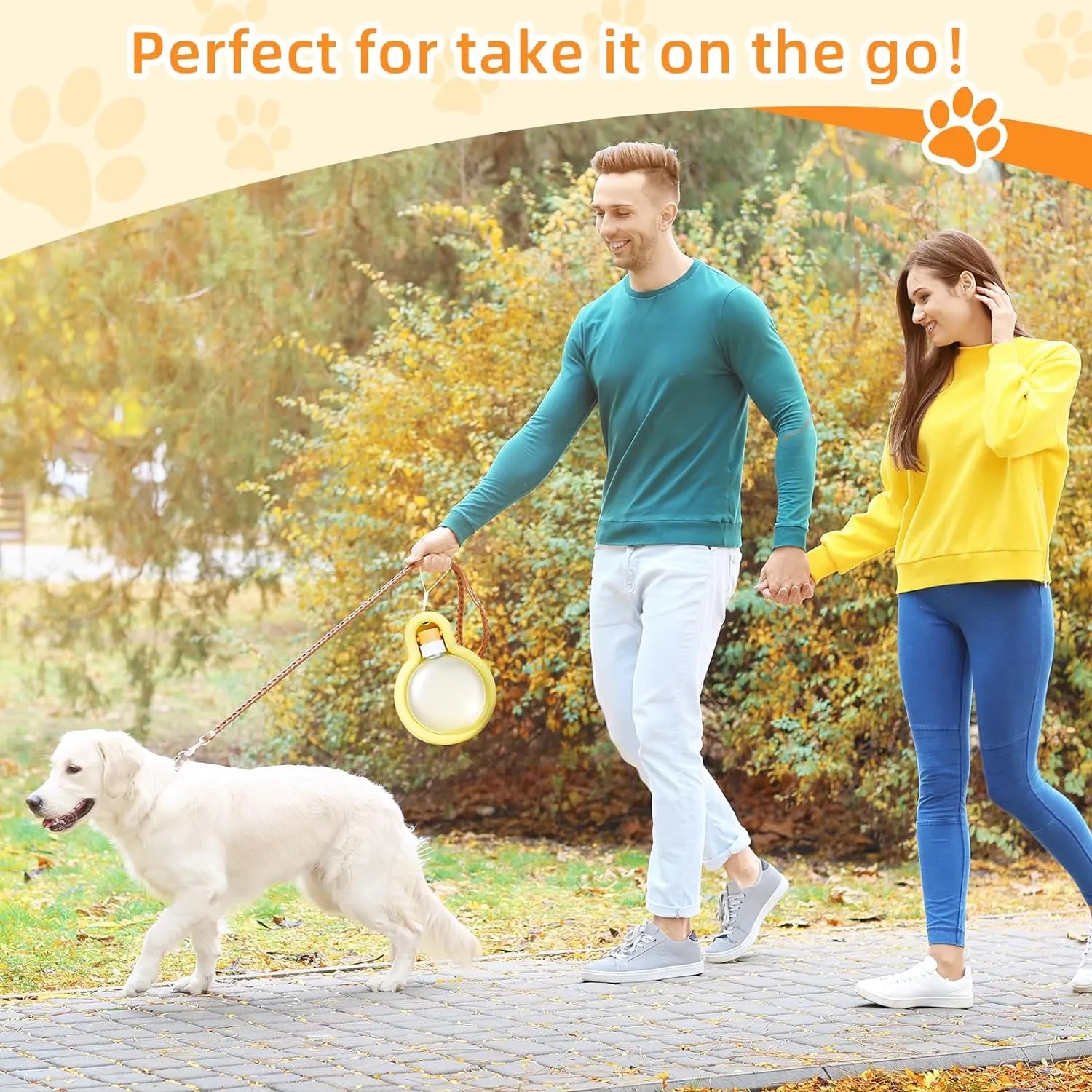 19 oz Foldable-Bowl Pet Water Bottle – 3 Colors
