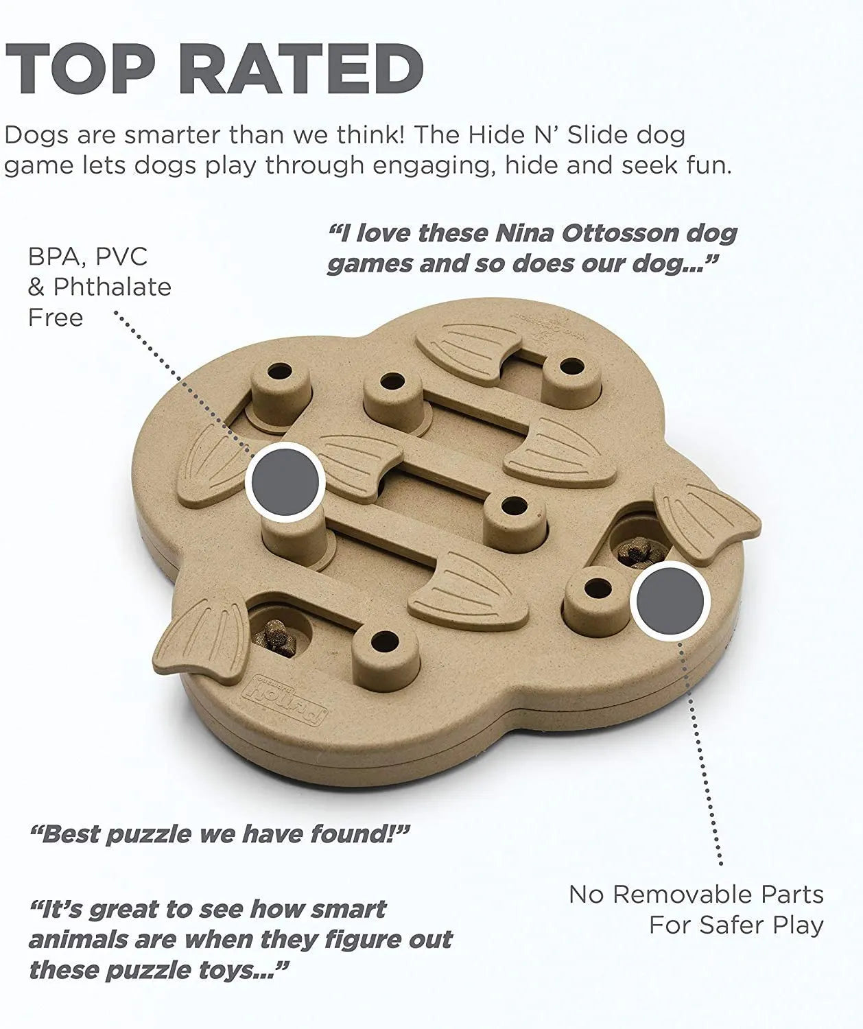 Round Sliding Pet Treat Puzzle – 3 Styles