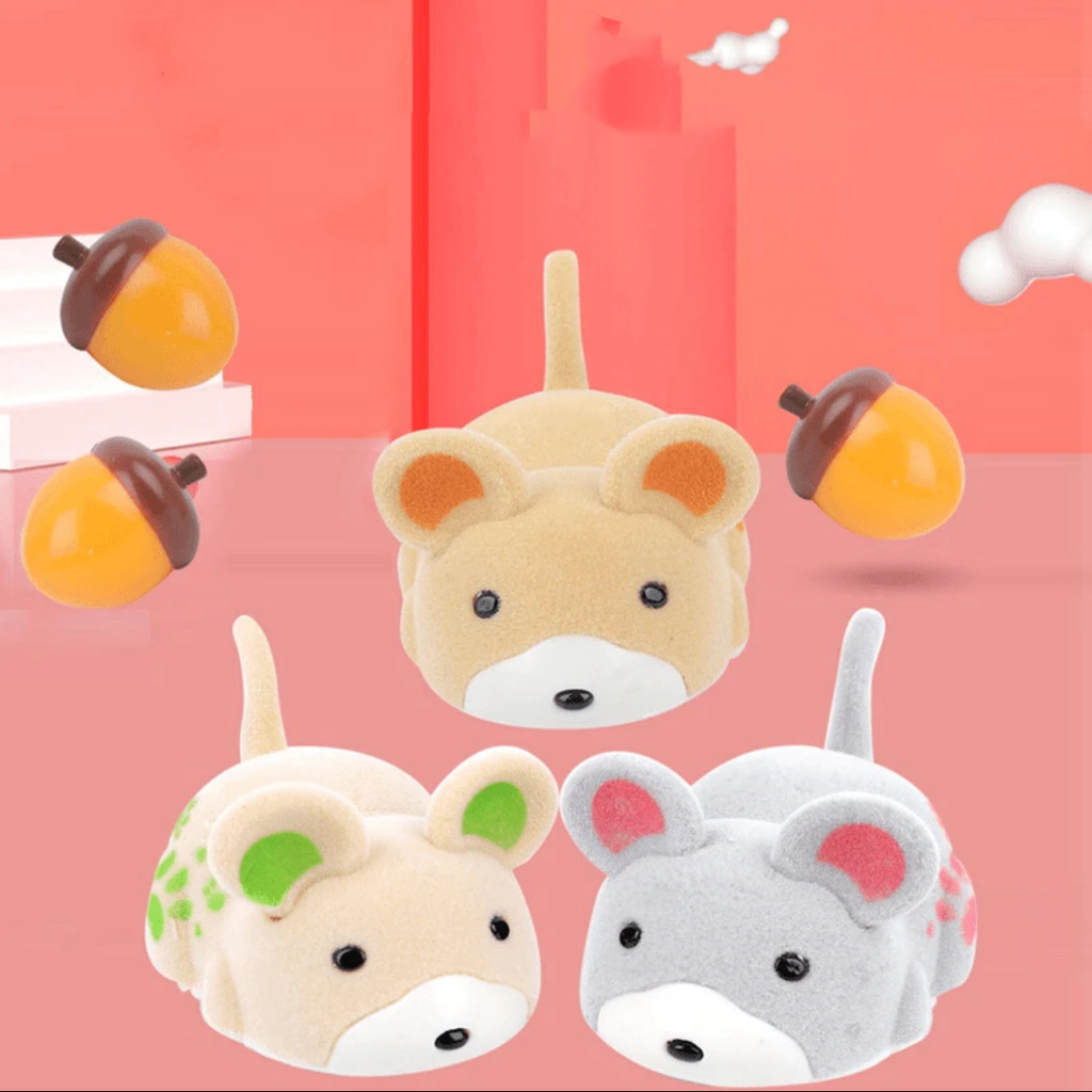 Electronic Plush Mouse Cat Toy – 3 Designs or 3-Piece Set