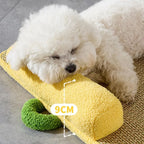 Rattan-Weave Pet Mat with Plush Bolster – 3 Sizes