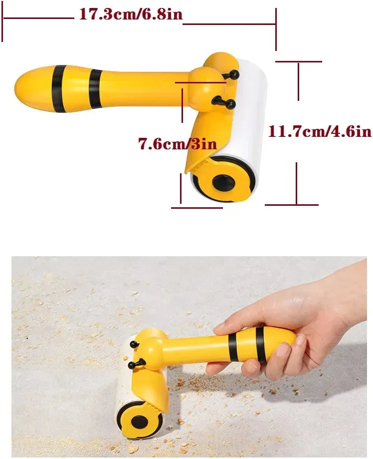 Bee-Shaped Pet Hair Lint Roller with Refill Option