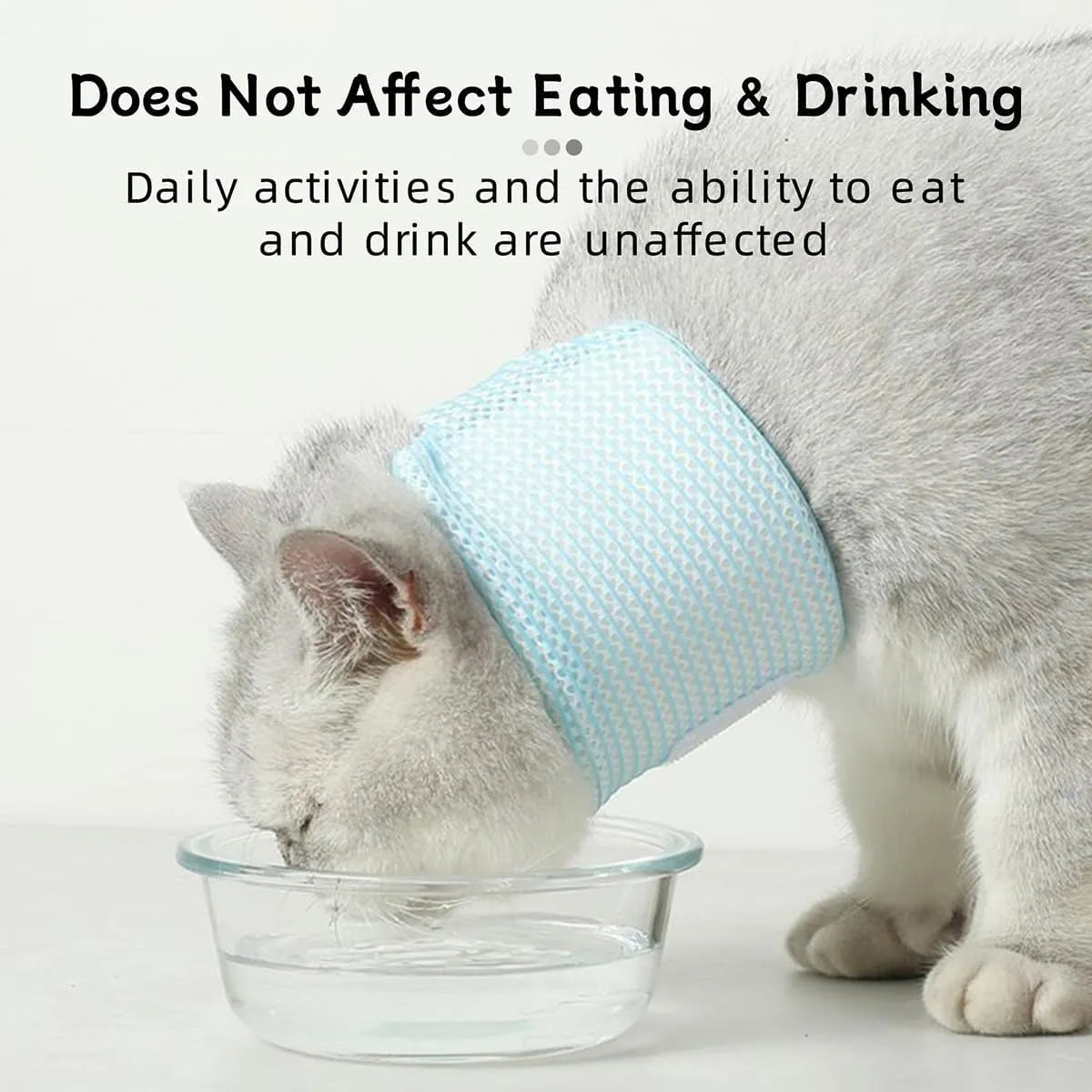 Breathable Adjustable Elizabethan Recovery Collar for Cats