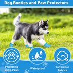 4-Piece Waterproof Anti-Slip Dog Booties & Paw Protectors