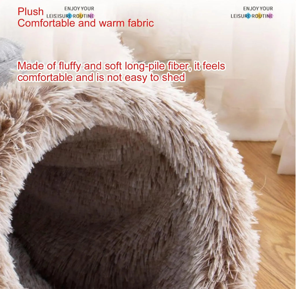 Plush Indoor Pet Cave House – 5 Styles, 2 Sizes