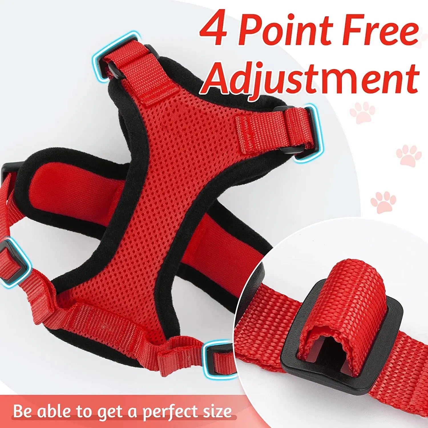 Adjustable Cat Harness Vest for Walking