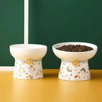Cute Printed Raised Ceramic Cat Bowl – 4 Designs
