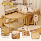 2-Tier Cat Hammock Bed with Optional Door Curtain