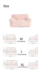 Plush Bolster Sofa Bed for Dogs and Cats – 3 Colors