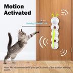 Automatic Wiggling Worm Cat Toy with Feather – 1 or 2 Set