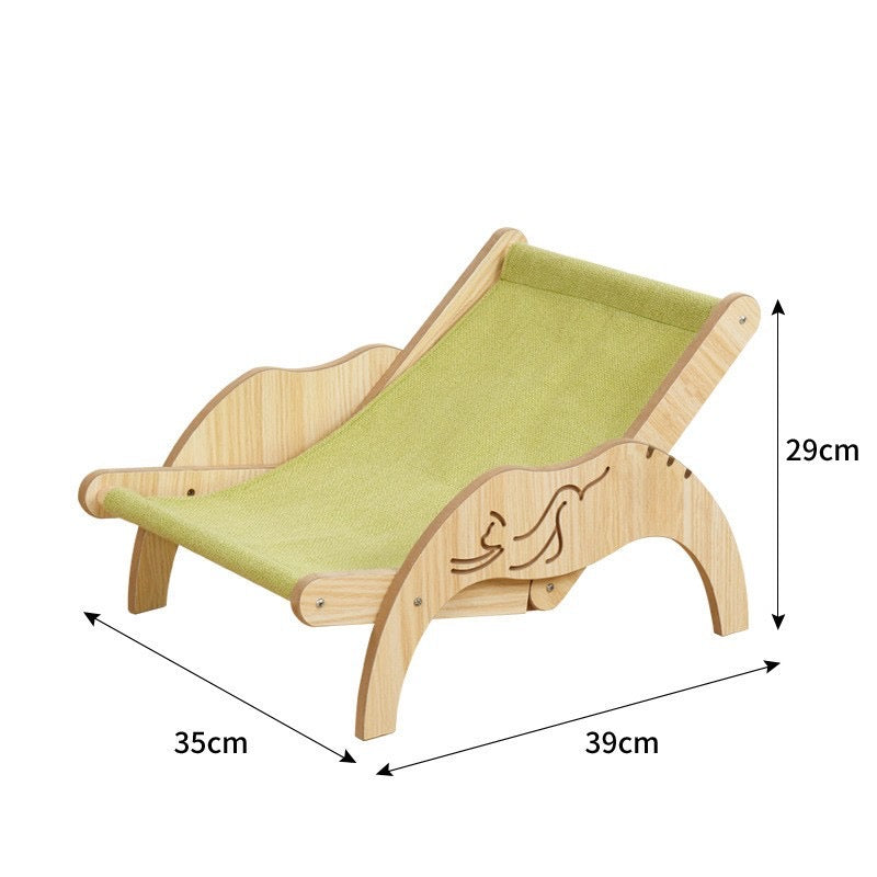 Adjustable Foldable Cat Hammock Chair with Sisal Option