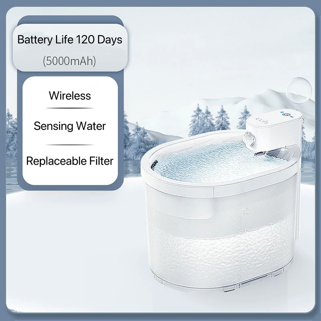 Wireless Smart Cat Water Fountain with Replaceable Filter