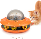 2-in-1 Cat Treat Dispenser & Track Ball Toy – 3 Colors