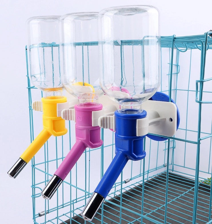 Cage-Mounted No-Drip Pet Water Bottle – 250 or 500 ml