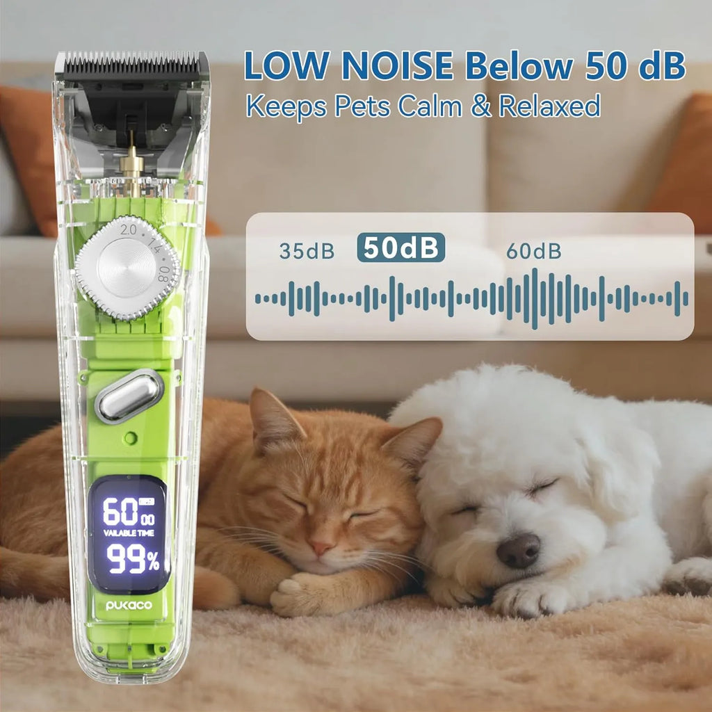 Rechargeable Pet Grooming Trimmer Kit with 4 Guide Combs