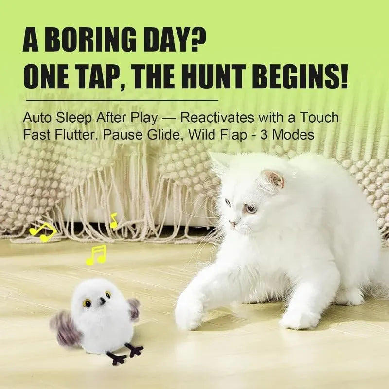 Motion-Activated Electronic Cat Toys – Bird, Mouse, or Butterfly