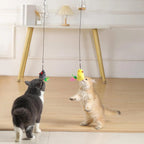 Hanging Plush Chicken Cat Toy with Elastic Cord