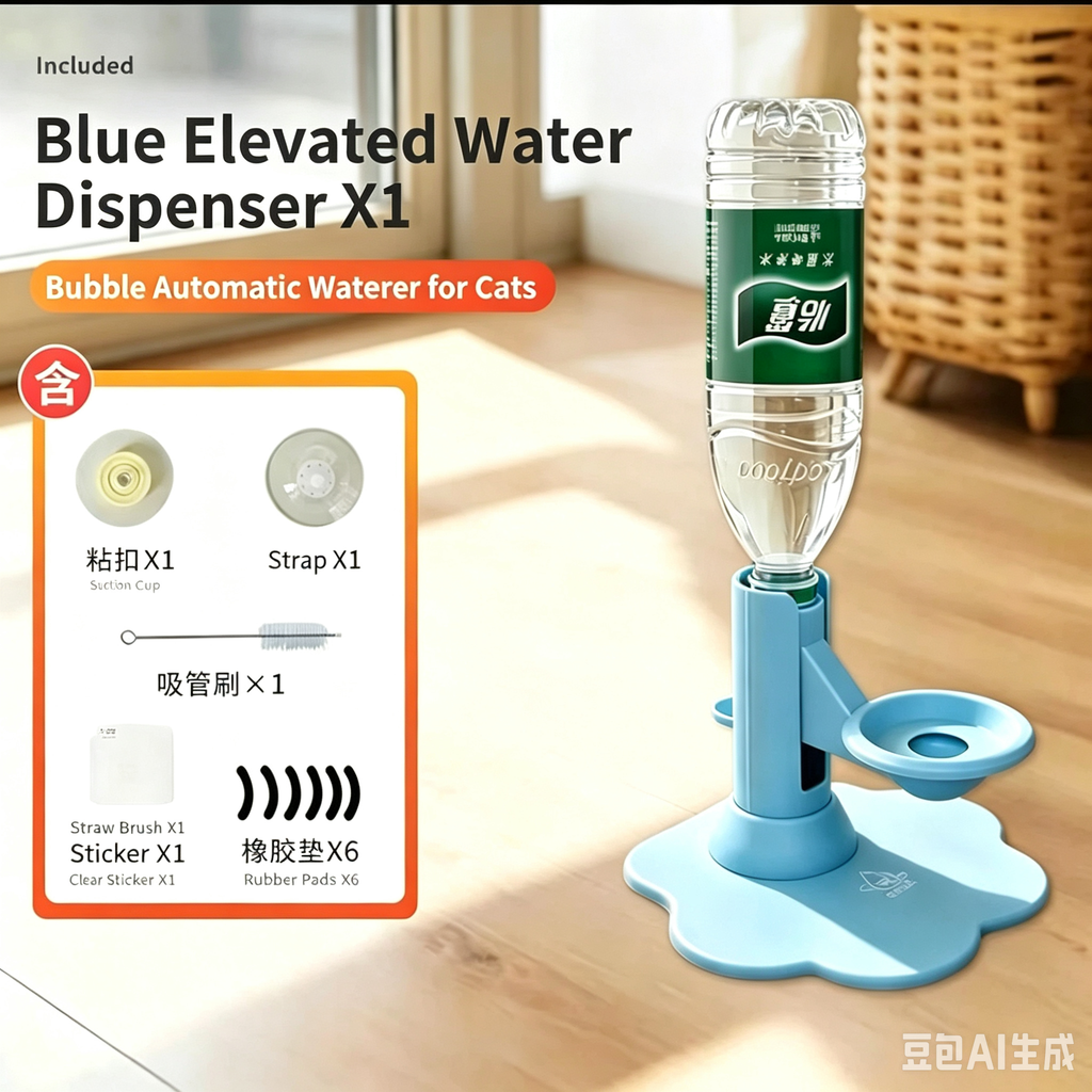 Gravity Pet Water Dispenser Stand – With or Without Bottle