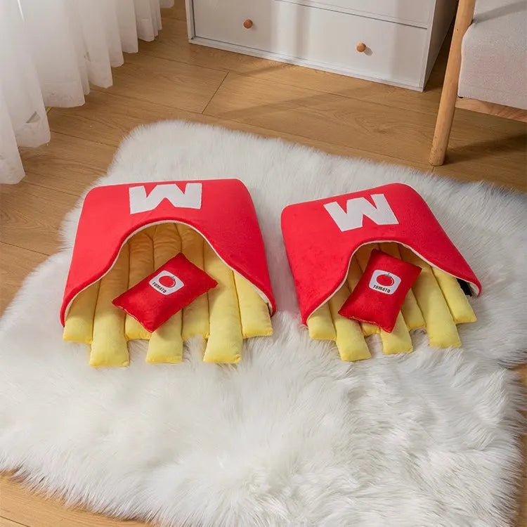 French Fries Cat Cave Bed – M or L