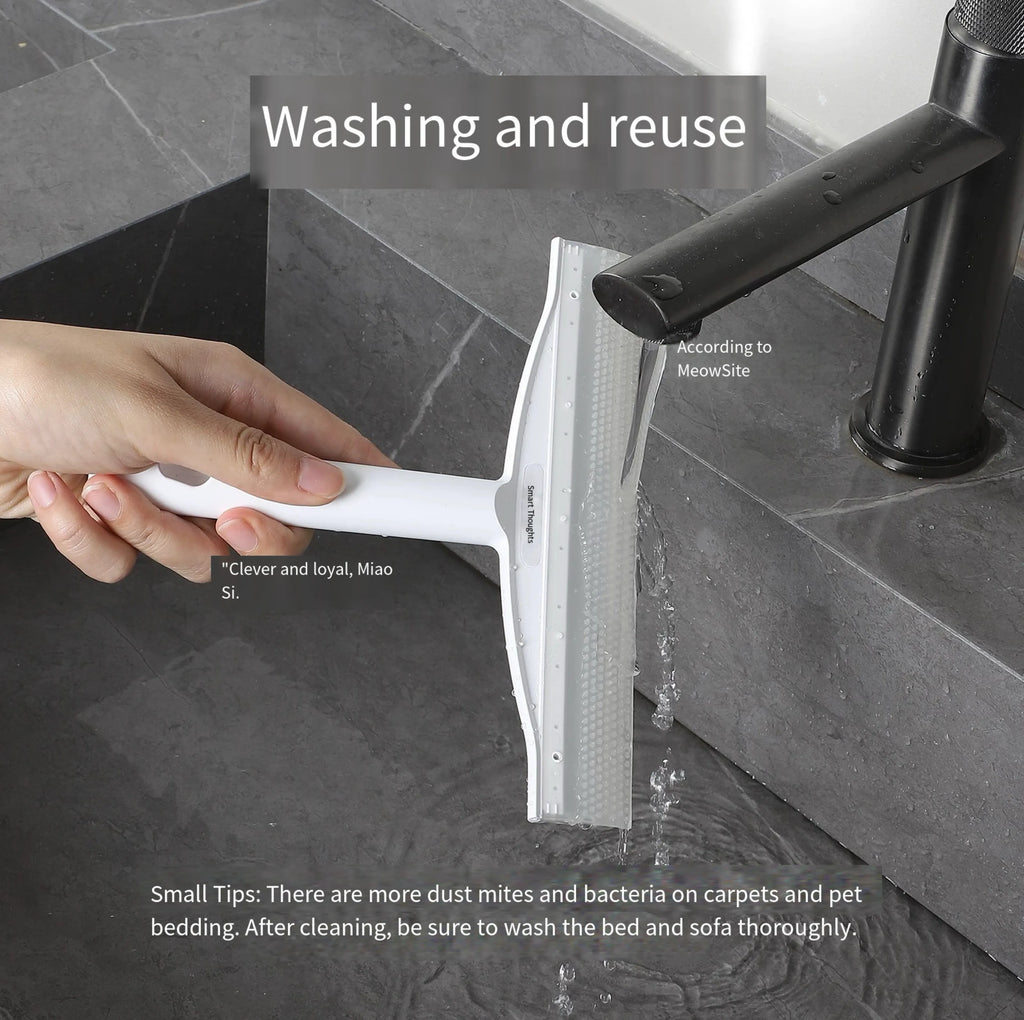 Adjustable Long-Handle Silicone Floor Squeegee