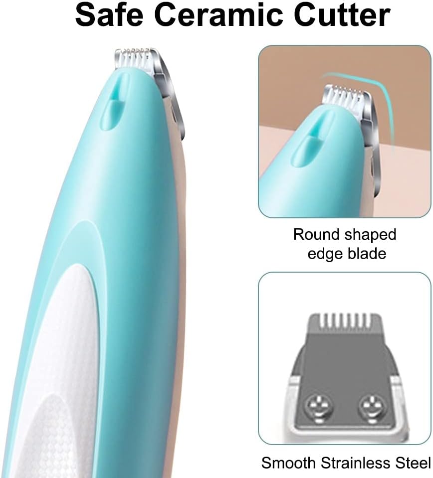 Low-Noise Cat Paw Fur Trimmer with LED Light