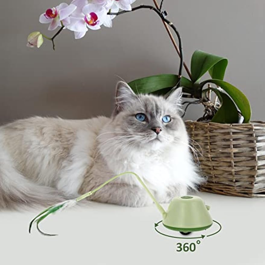 USB-Rechargeable Automatic Cat Teaser with Tail – 2 Colors