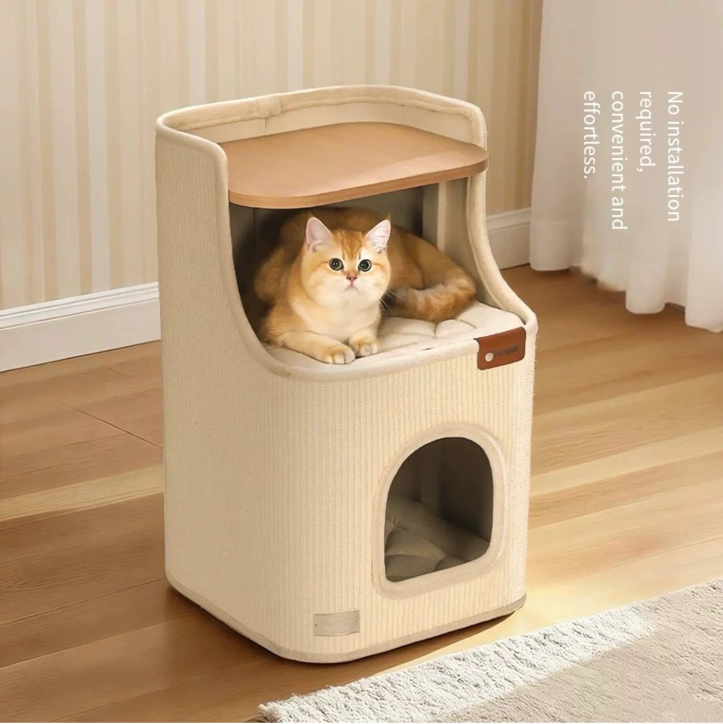 2-in-1 Sisal Cat House and Bedside Table