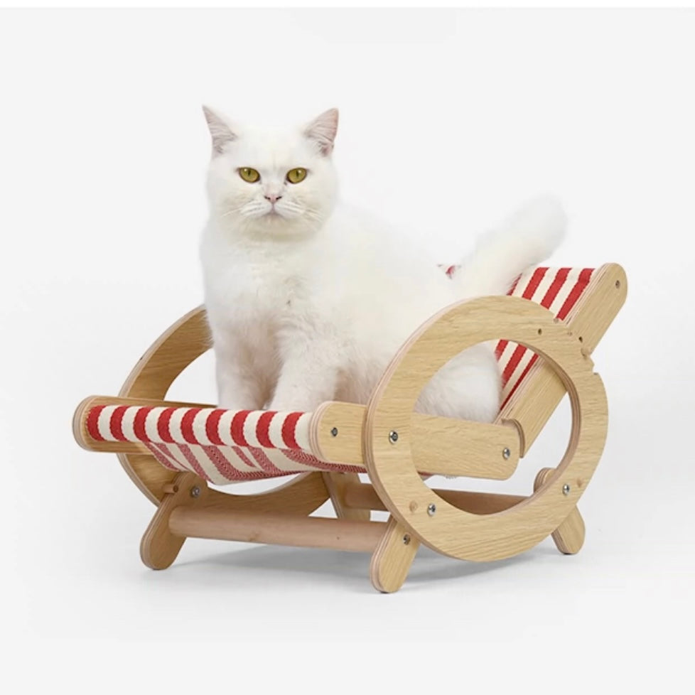 Adjustable Wooden Pet Hammock Lounge Chair