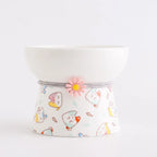 Cute Printed Raised Ceramic Cat Bowl – 4 Designs