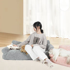 Plush Bolster Sofa Bed for Dogs and Cats – 3 Colors