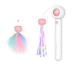 Retractable Cat Teaser Wand with 2 Attachments