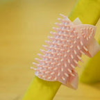Corner-Mounted Cat Self-Grooming Brush