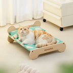 Indoor Cat Bed in Green or Pink