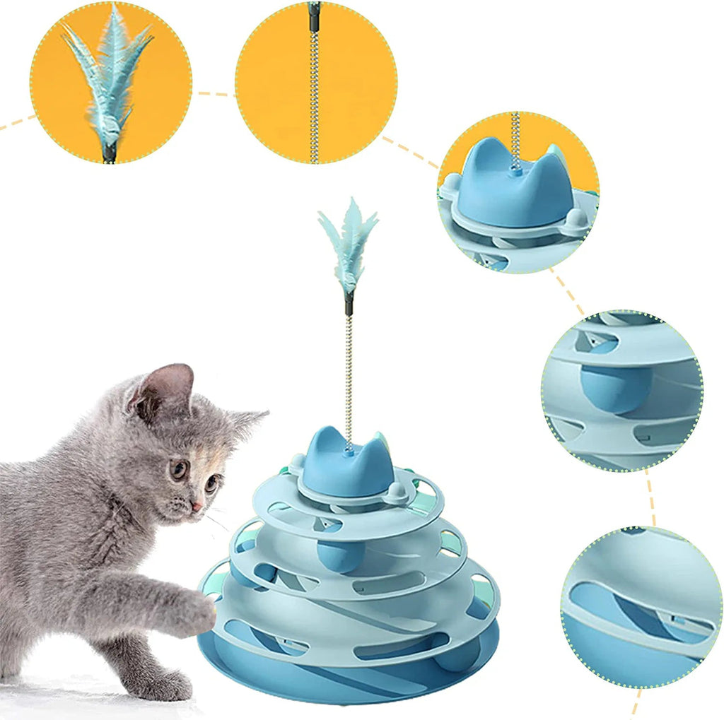 Circular Track Ball Cat Toy – 3 Colors