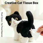 Plush Black Cat Tissue Box Dispenser – 1 or 2 Pack
