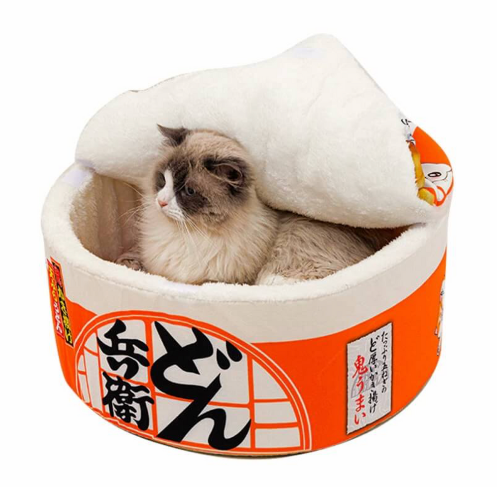 Instant Noodle Cup Cat Bed with Lid – 3 Sizes