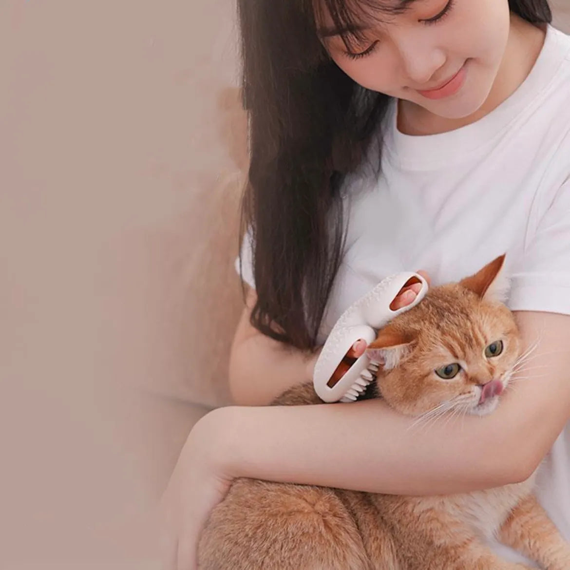 2-in-1 Pet Hair Removal Grooming Glove
