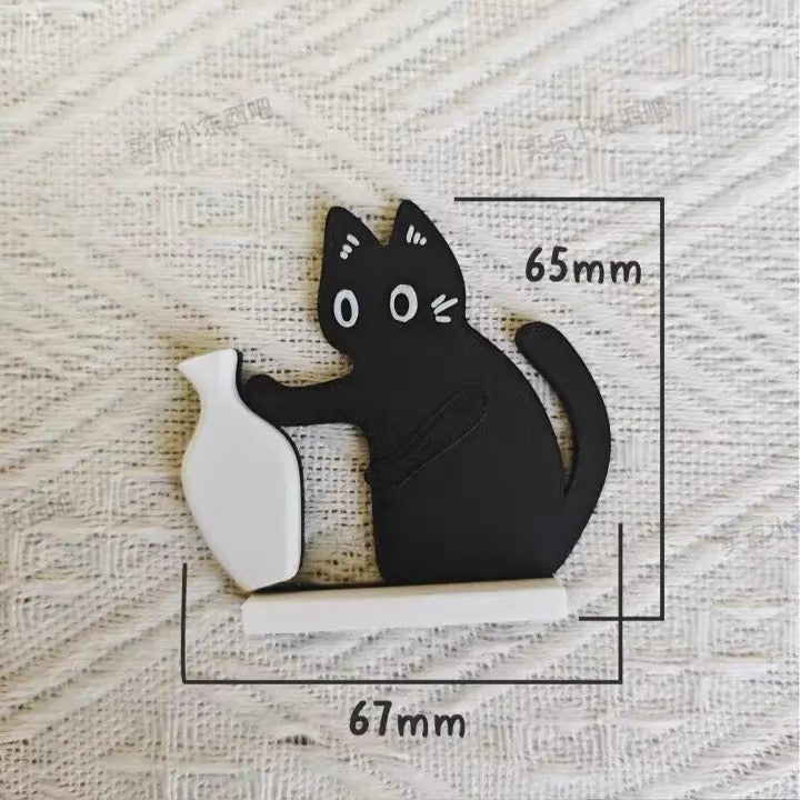 Magnetic Cat Whisker Keepsake Holder with Mini Vase