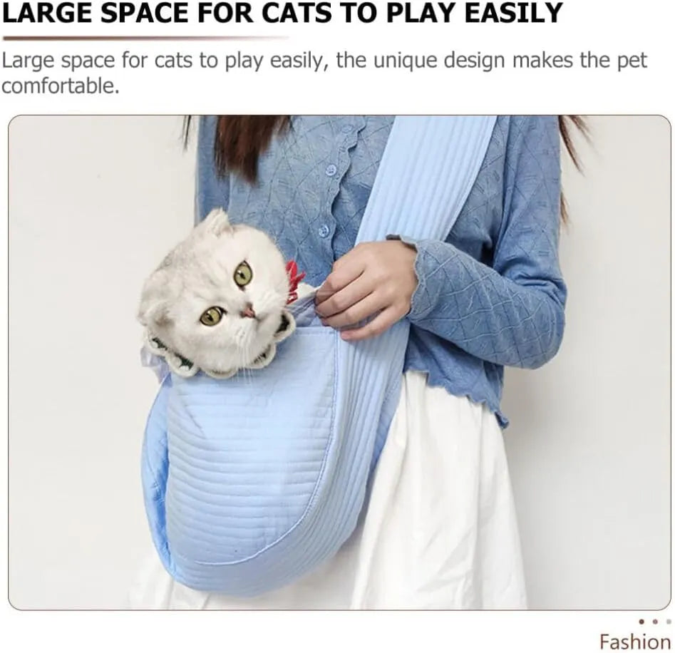 Quilted Pet Sling Carrier for Cats & Small Dogs – S to L