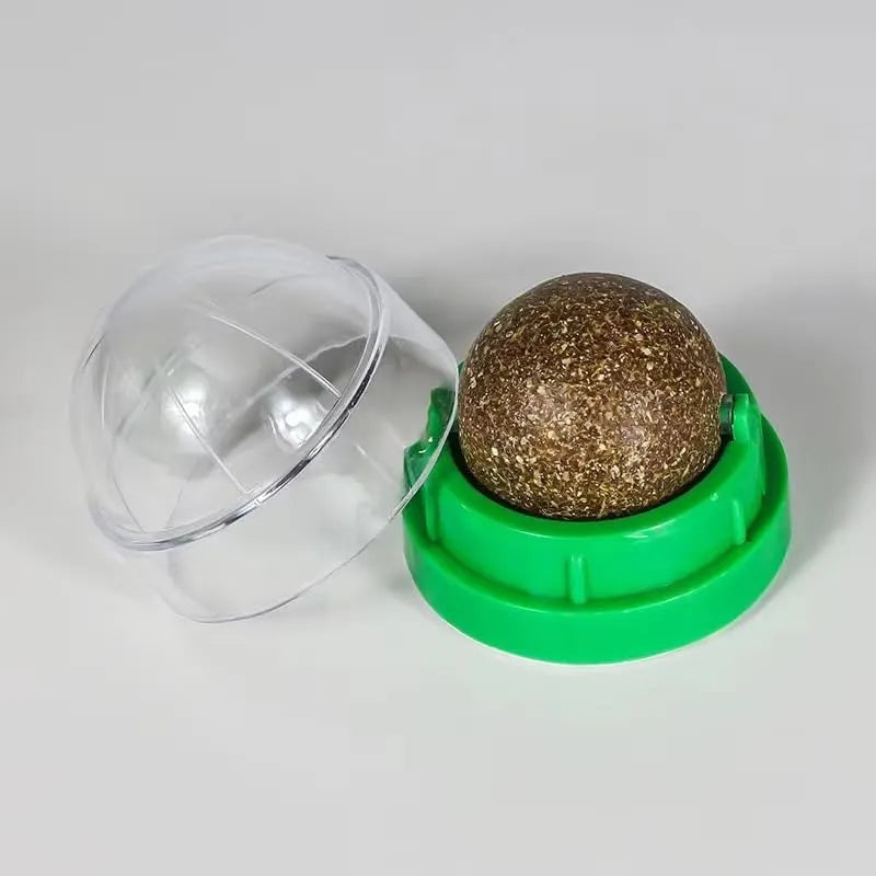 Wall-Mounted 360° Rotating Catnip Ball – 1 or 3 Pack