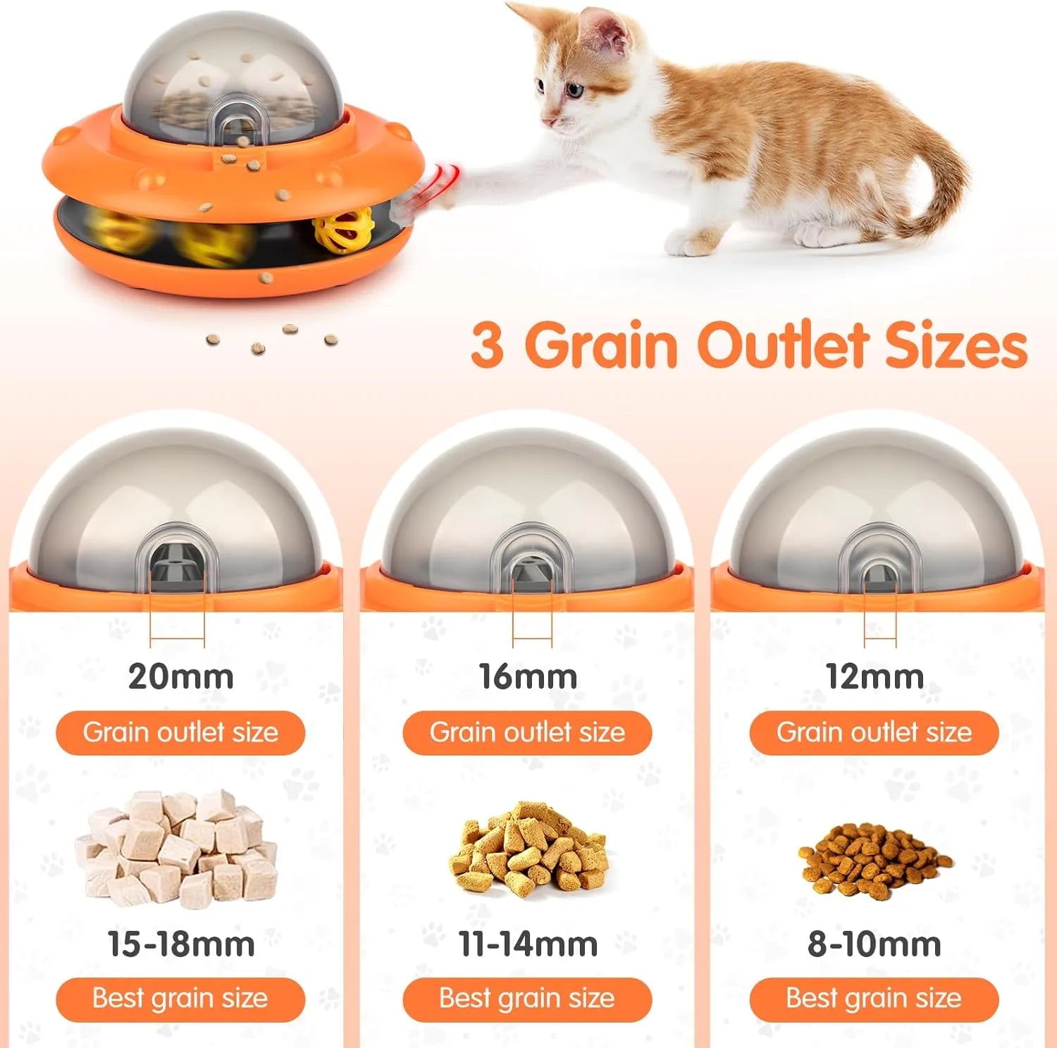 2-in-1 Cat Treat Dispenser & Track Ball Toy – 3 Colors