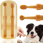 Silicone Pet Toothbrush Set with Storage Cup – 1 or 2 Sets