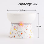 Cute Printed Raised Ceramic Cat Bowl – 4 Designs